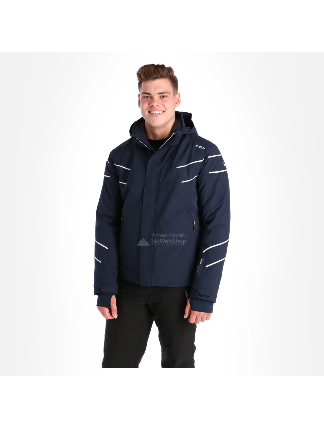 CMP, ski jacket, men, blue/white