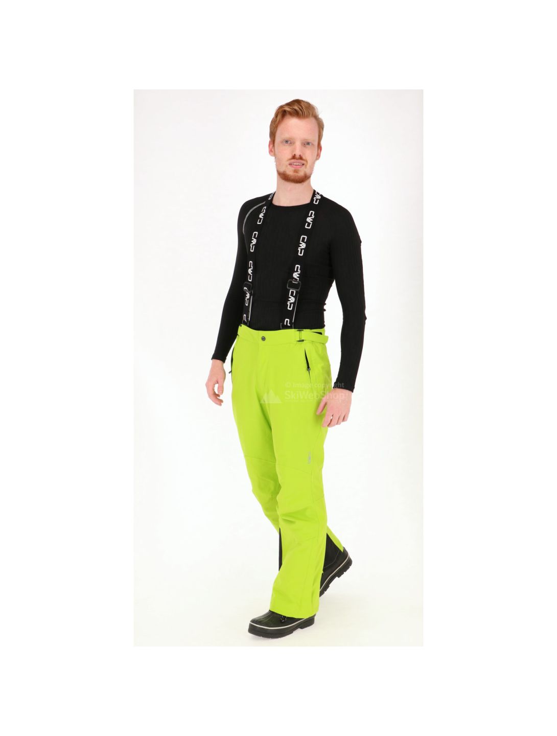 CMP, ski pants, men, lime green