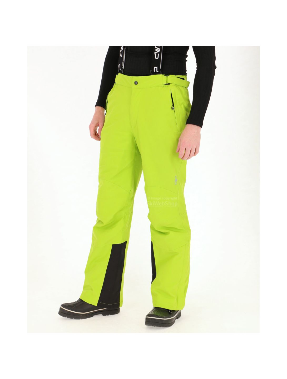 CMP, ski pants, men, lime green