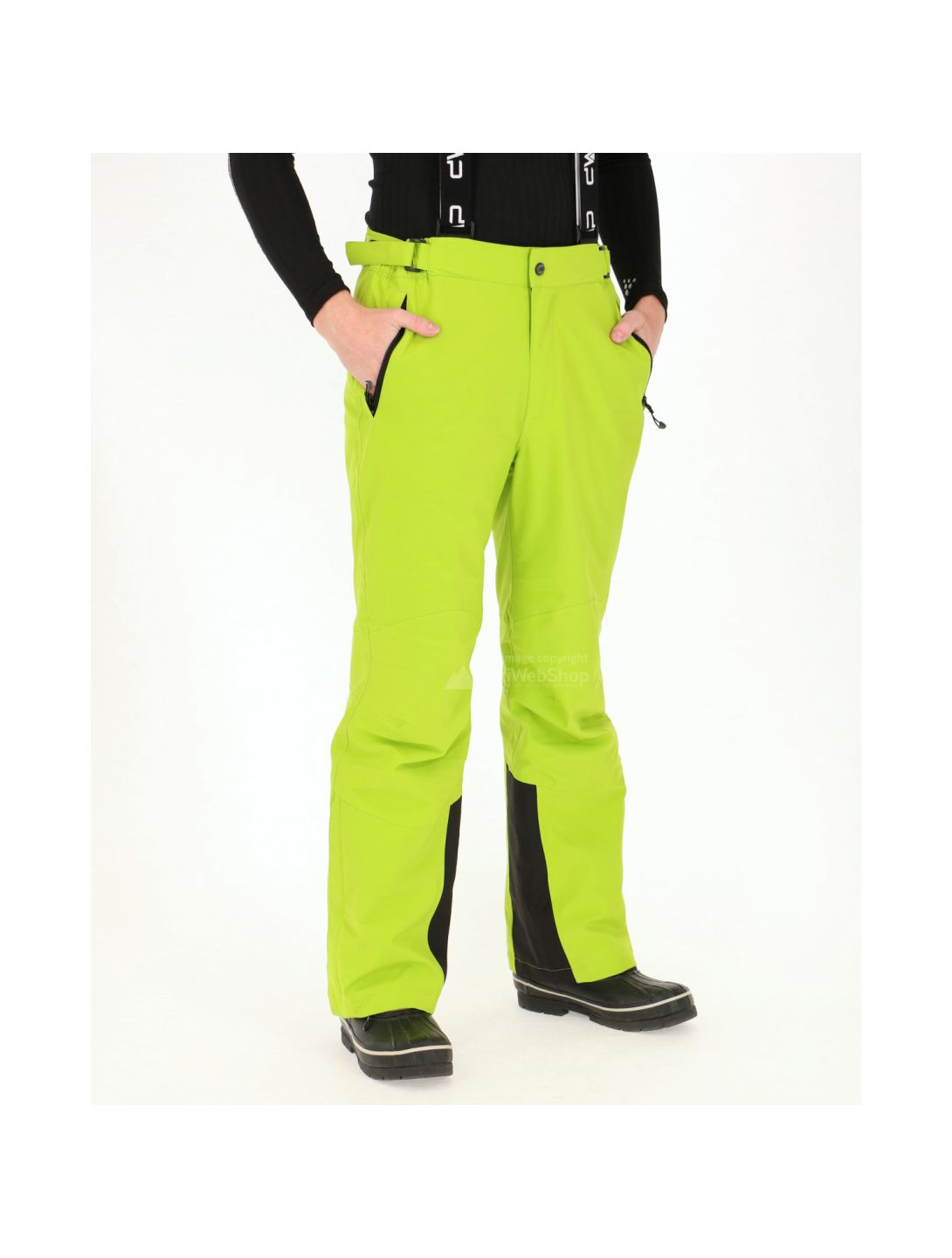 CMP, ski pants, men, lime green