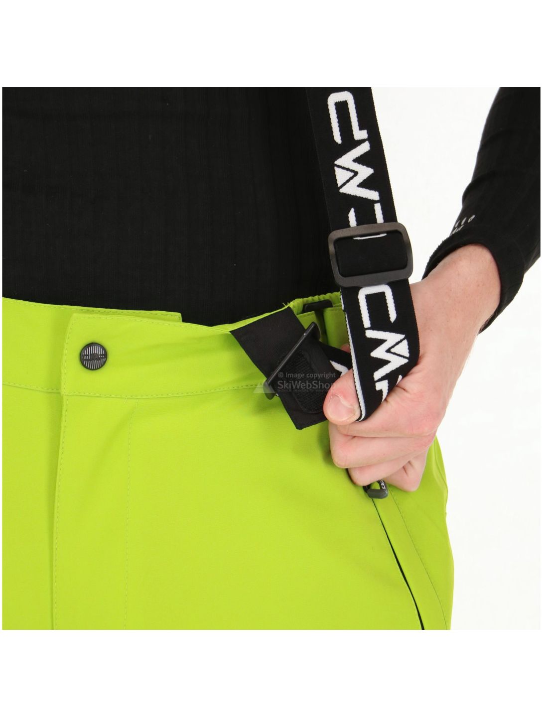 CMP, ski pants, men, lime green