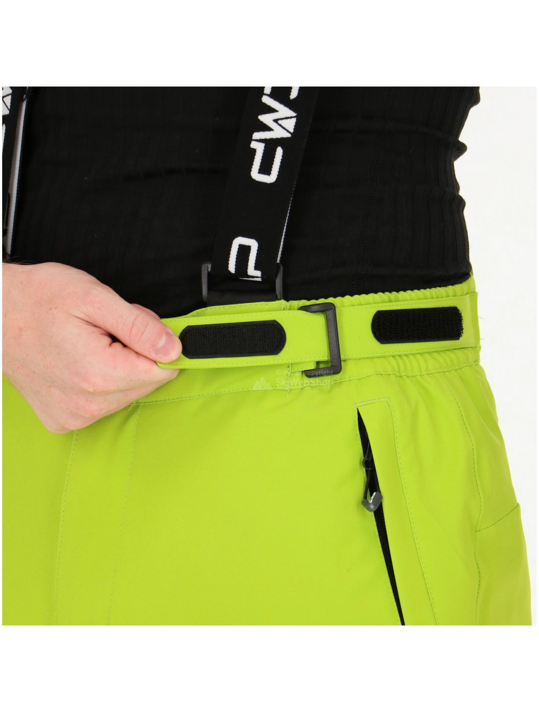 CMP, ski pants, men, lime green