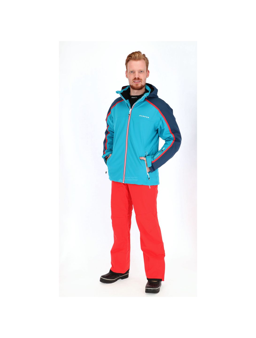 Dare2b Immensity II 4 way stretch ski jacket men niagra blue admiral blue Ski Wear SkiWebShop