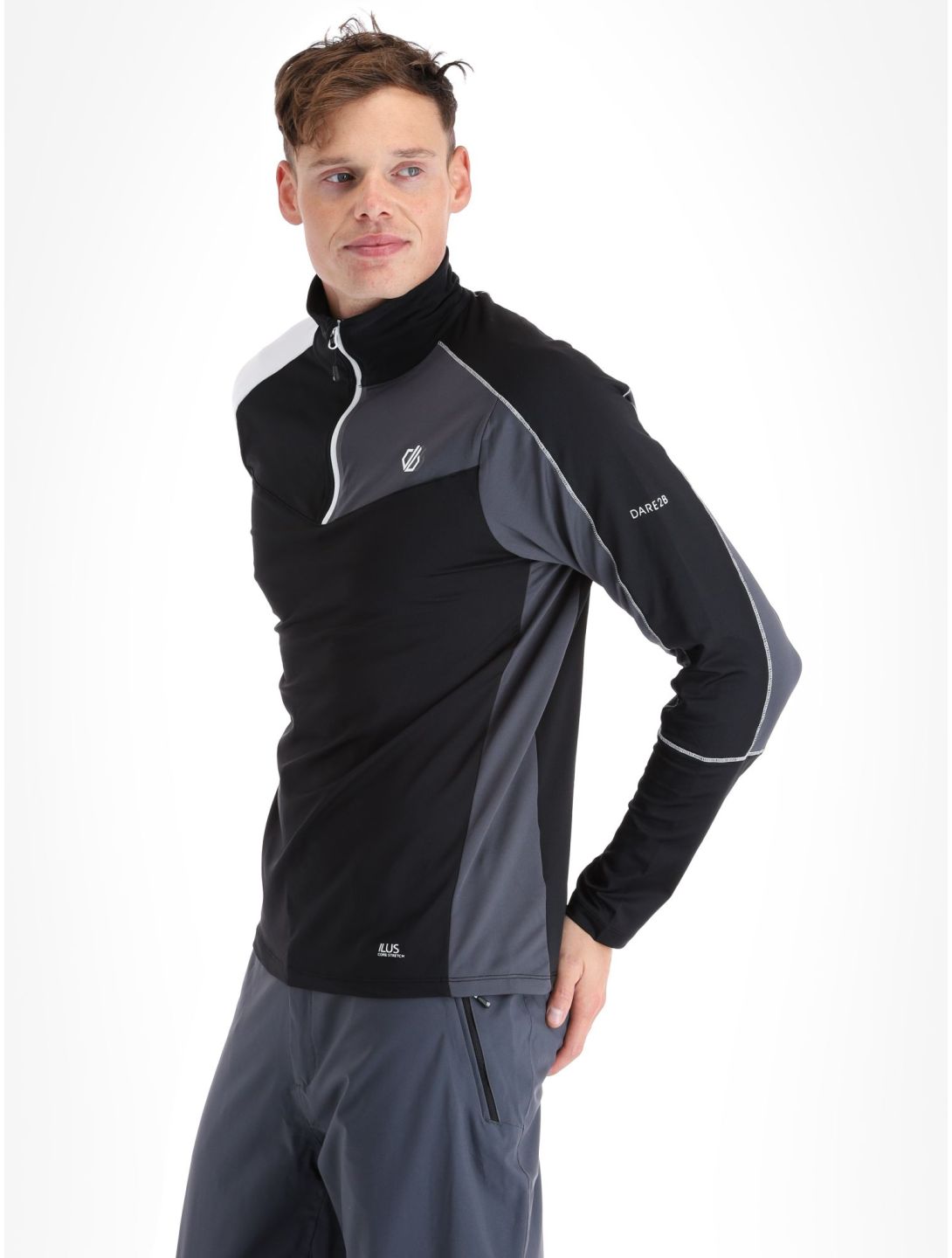 Dare2b, Dignify II Core Stretch pullover men Black / Ebony black, grey 