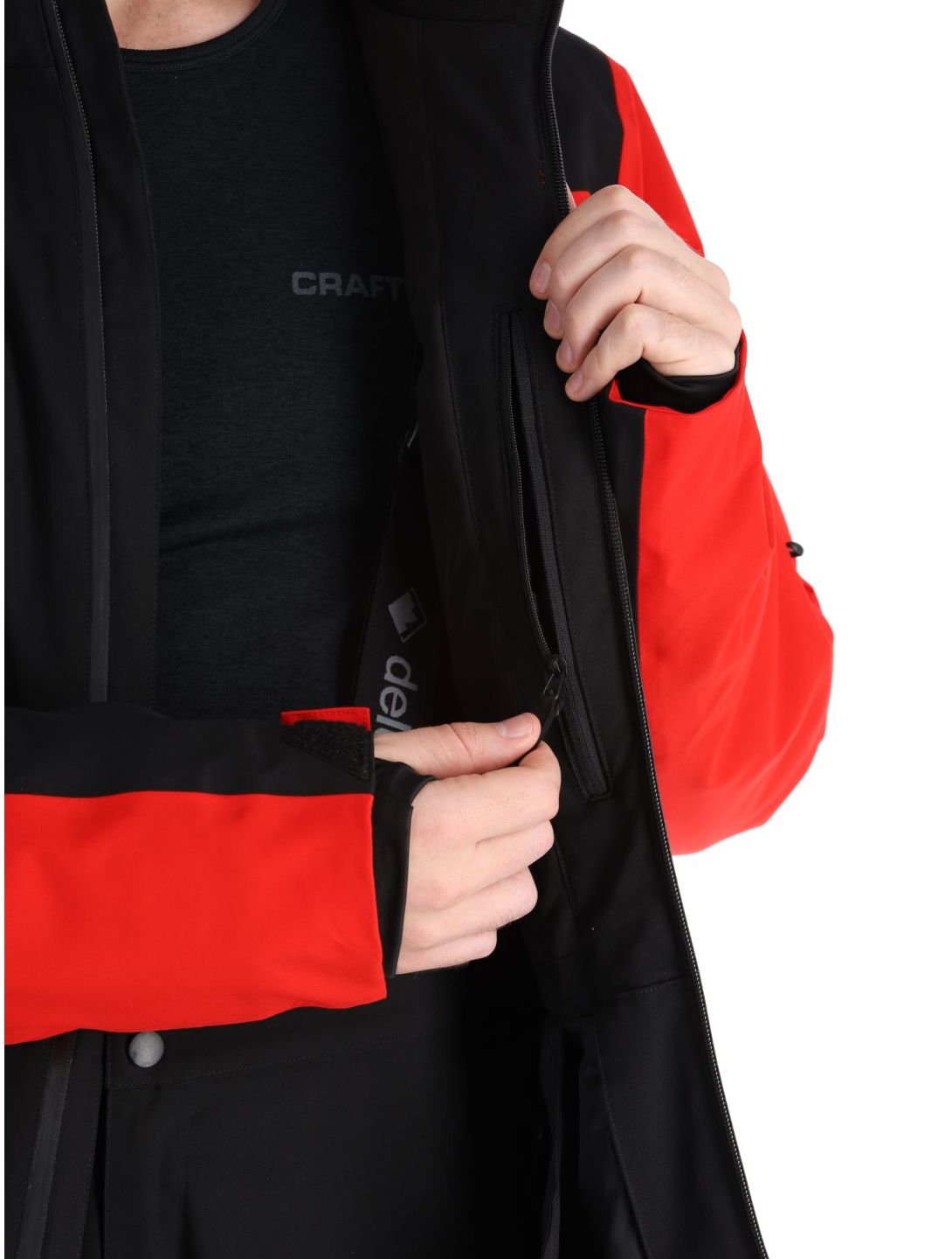 Deluni, Icerocker Plus ski jacket men Black / Red black, red 