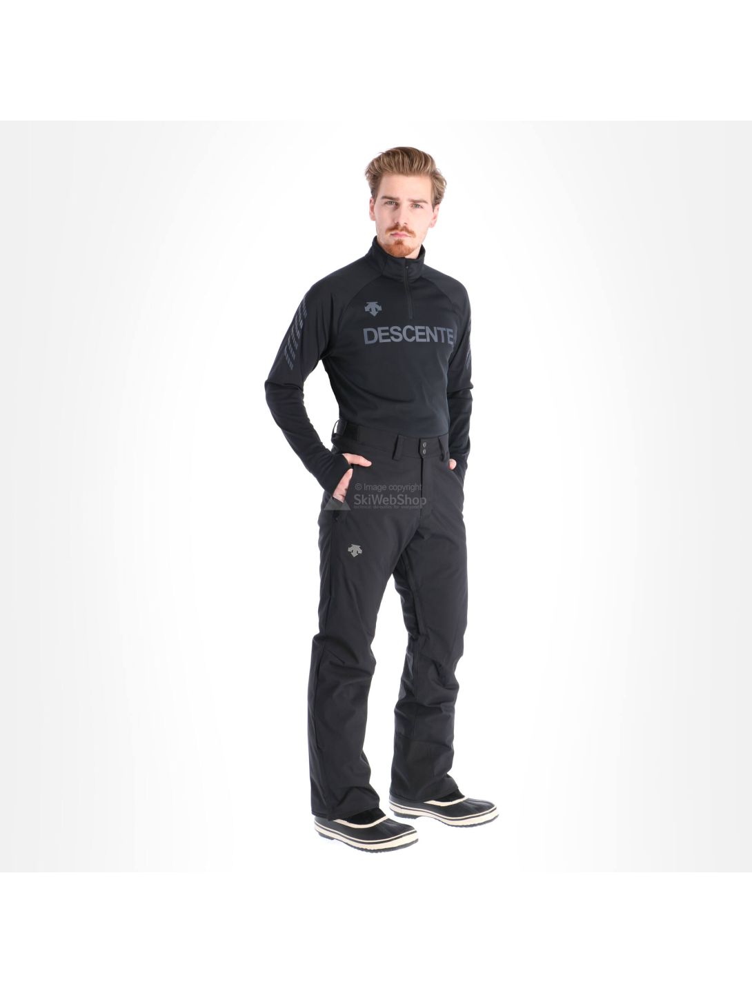 Descente, Stock, ski pants, men, black