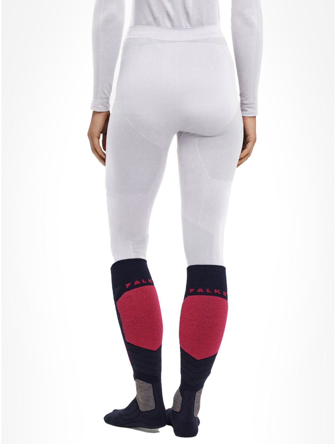 Falke, Long Tights thermal pants women White white 