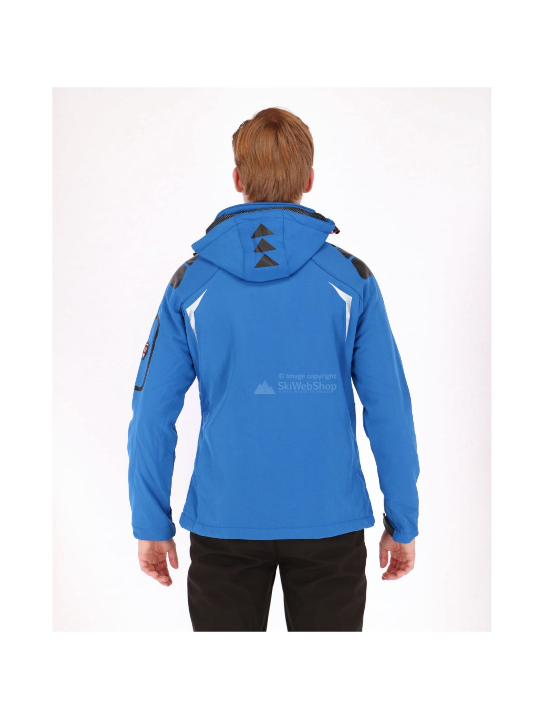 Geographical Norway Techno Homme - Iconic Softshell Jacket Royal Blue Red