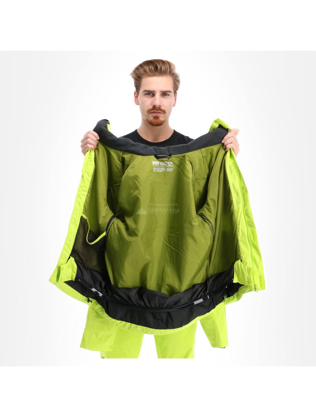 Helly Hansen, Bonanza, ski jacket, men, azid lime green