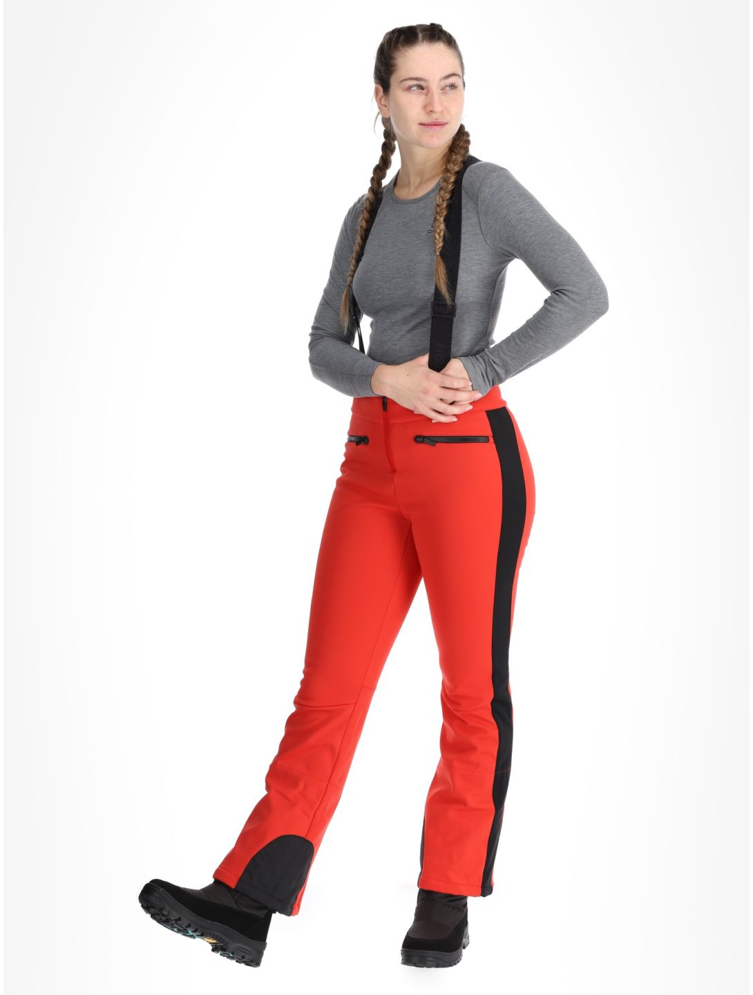 Icepeak, Ellsworth softshell ski pants women Coral-Red red 