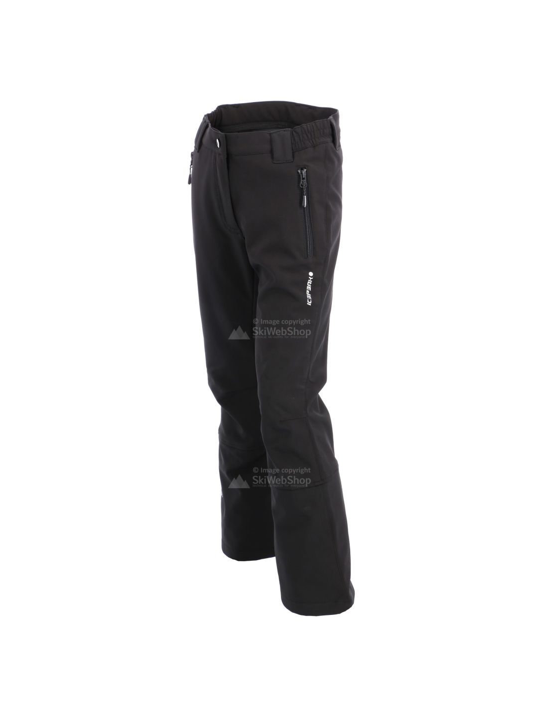 Icepeak, Riksu JR, softshell ski pants, slim fit, kids, black