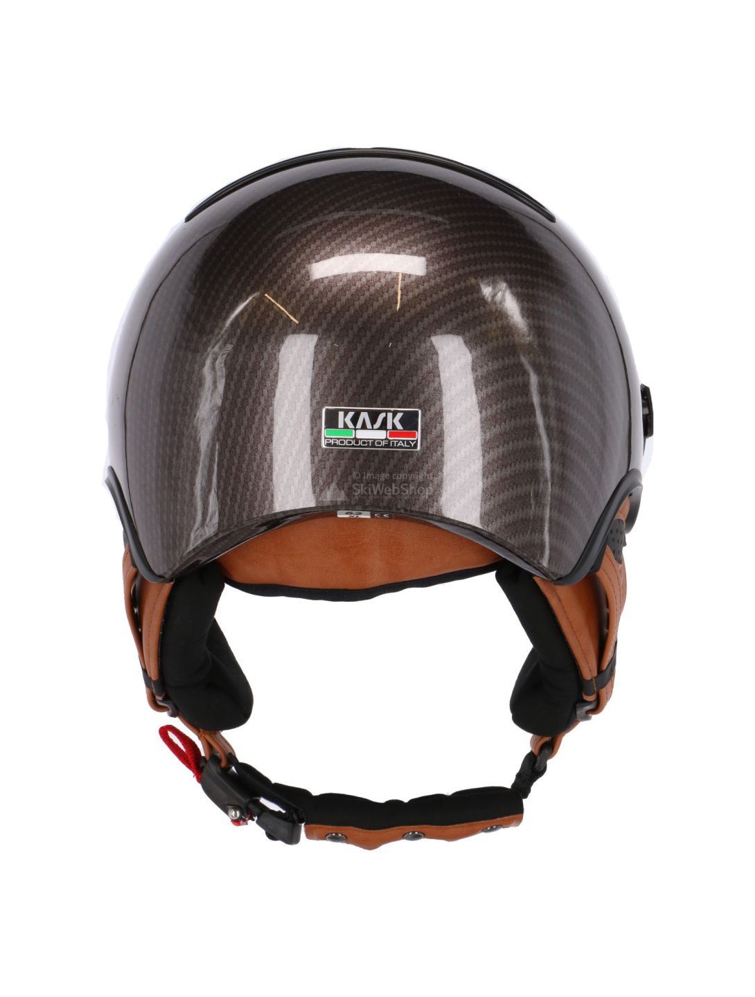 Kask, Elite Pro, ski helmet, carbon/brown - gold mirror visor