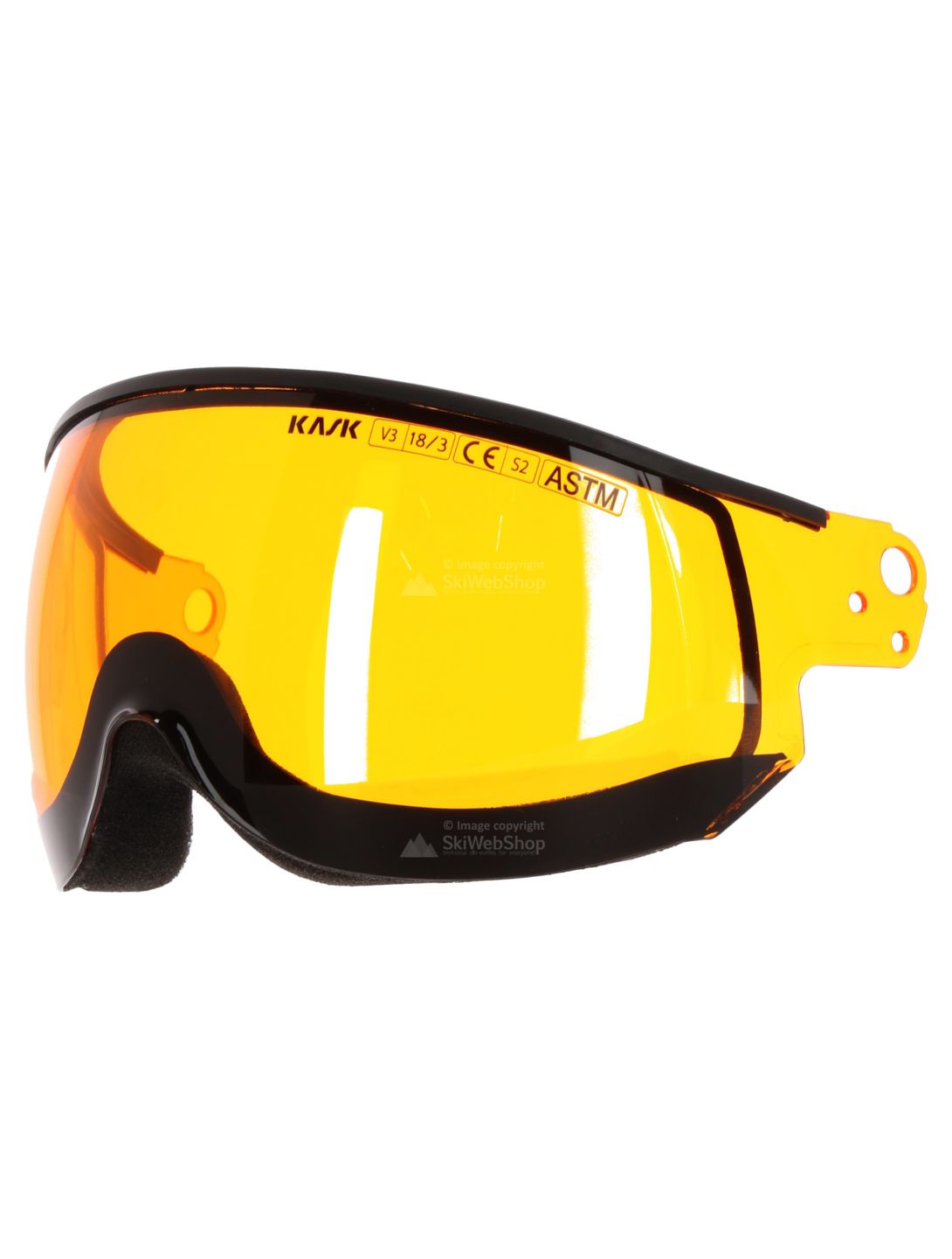 Kask, Piuma Visor, double lens ski visor, orange