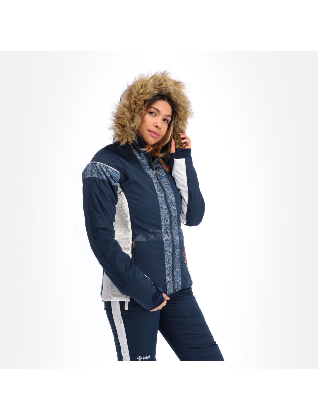 Kilpi, Delia, ski jacket, plus size, women, dark blue