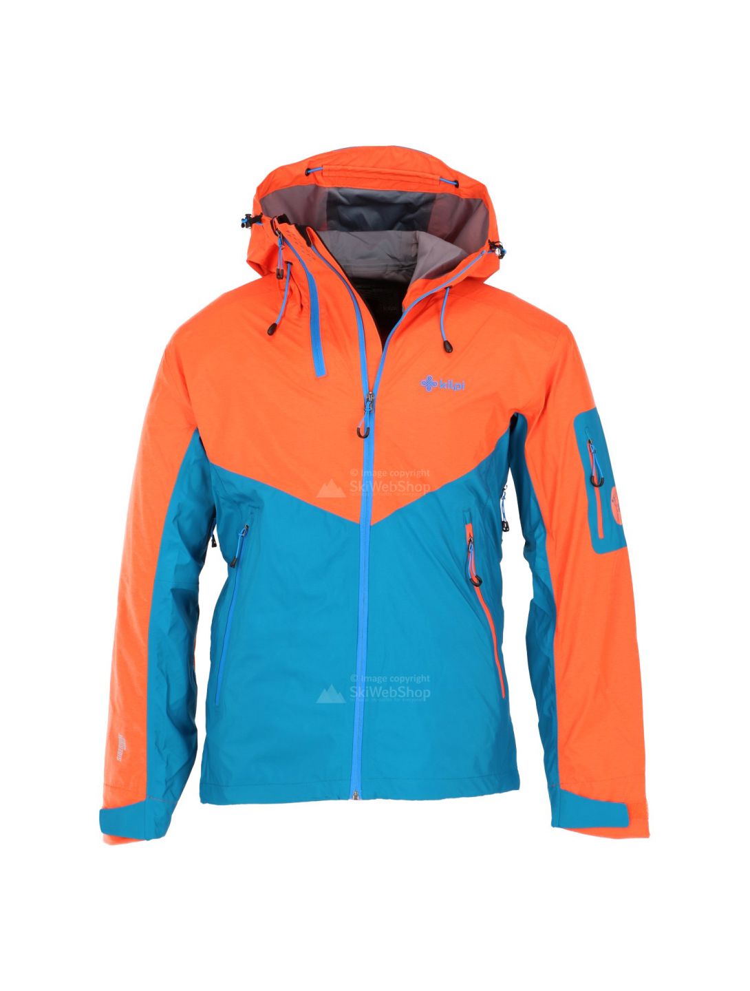 Kilpi, Metrix hardshell ski jacket, men, blue-orange