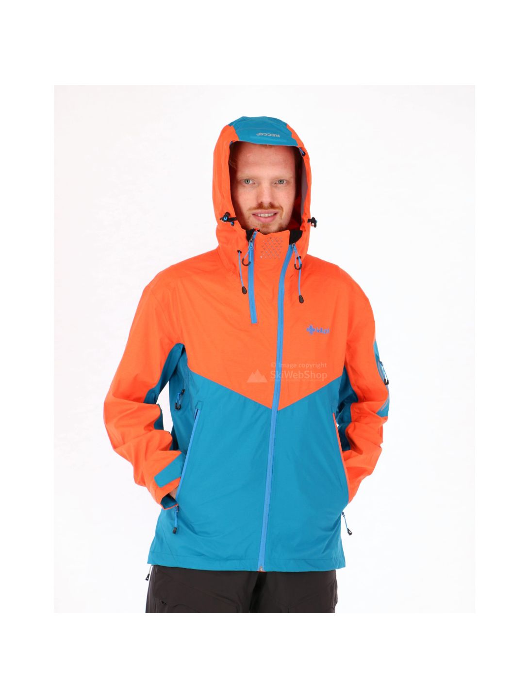 Kilpi, Metrix hardshell ski jacket, men, blue-orange