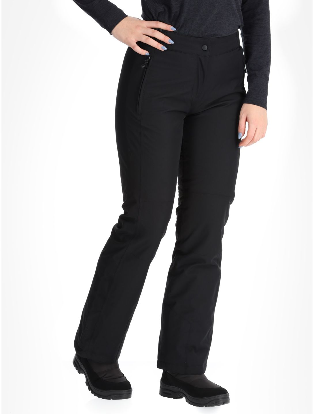 Maier Sports, Vroni Slim 2.0 ski pants long model women Black black 