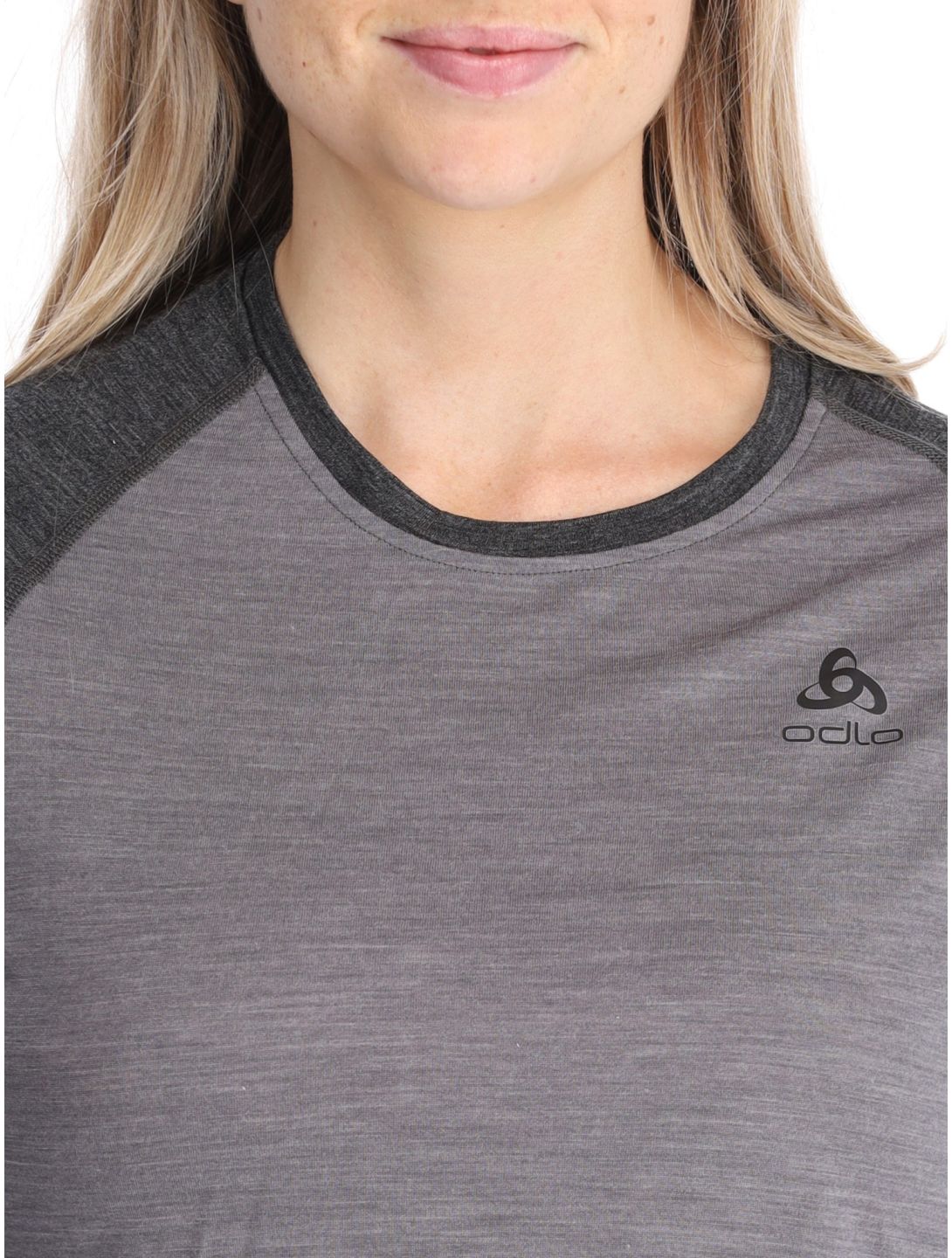 Odlo, Natural Performance PW 150 thermal shirt women Grey Melange - Dark Grey Melange grey 