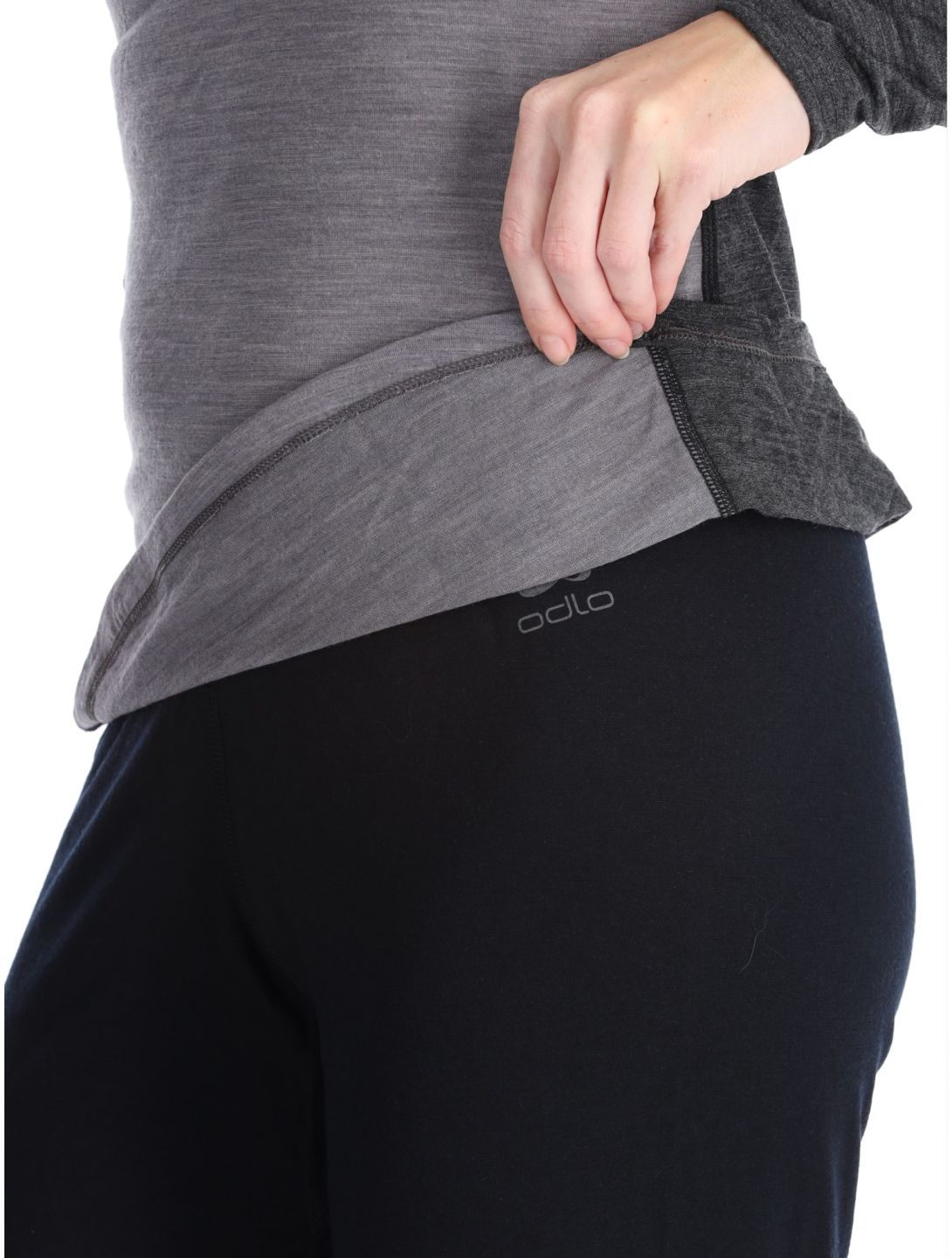 Odlo, Natural Performance PW 150 thermal shirt women Grey Melange - Dark Grey Melange grey 