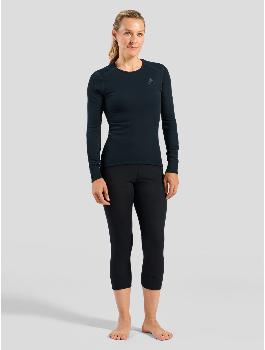 Odlo, Active Warm Eco thermal shirt women Dark Sapphire blue 