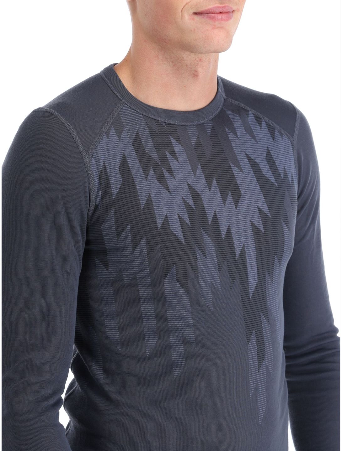 Odlo, Active Warm Eco Graphic thermal shirt men India Ink grey 