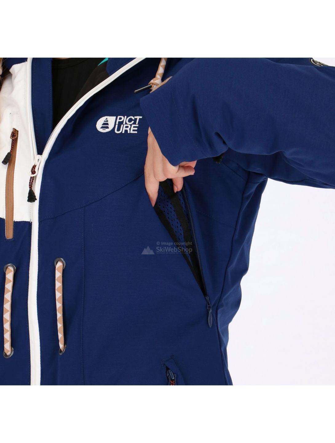 Picture, Cooler, ski jacket, women, dark blue-white