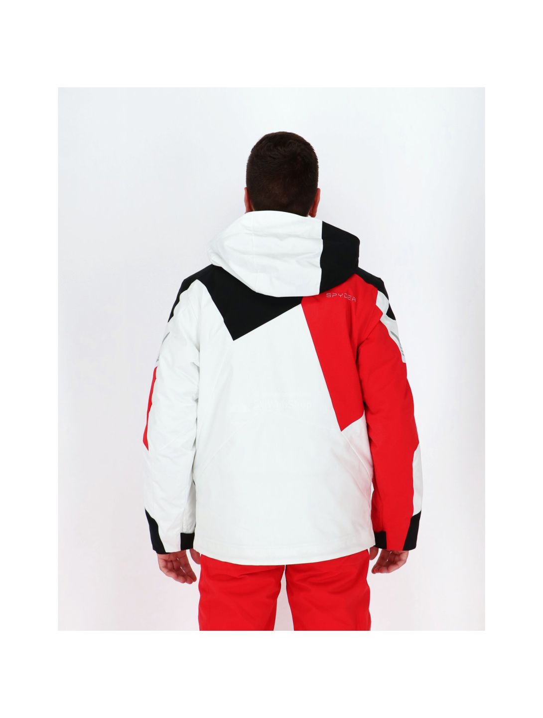 Spyder, Leader, ski jacket, men, white - black - red