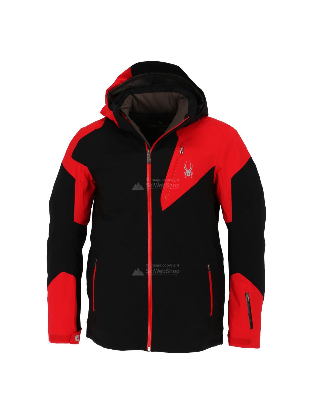 Spyder jacket on sale black and red