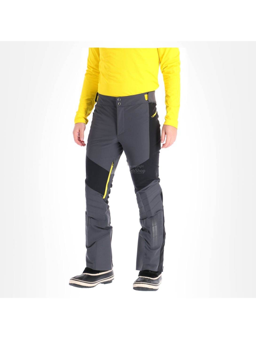 Spyder, Lech, softshell ski pants, men, ebony yellow/grey