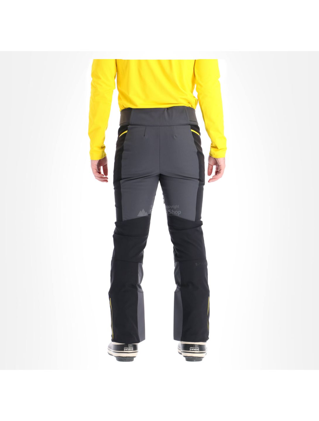 Spyder, Lech, softshell ski pants, men, ebony yellow/grey