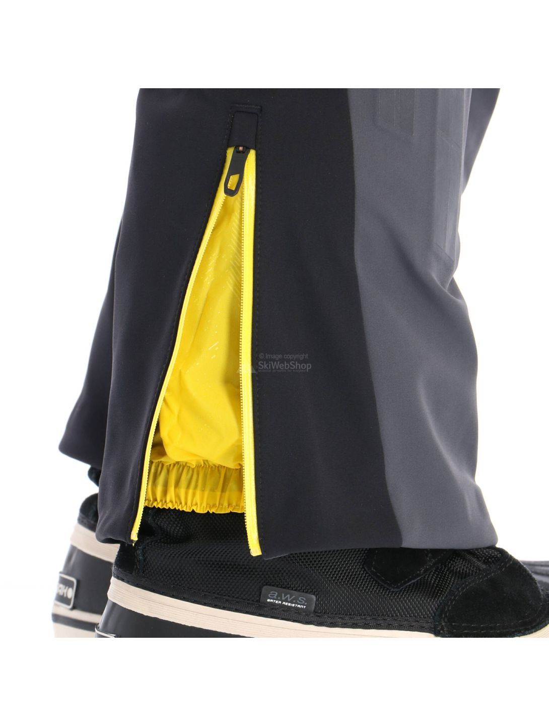 Spyder, Lech, softshell ski pants, men, ebony yellow/grey