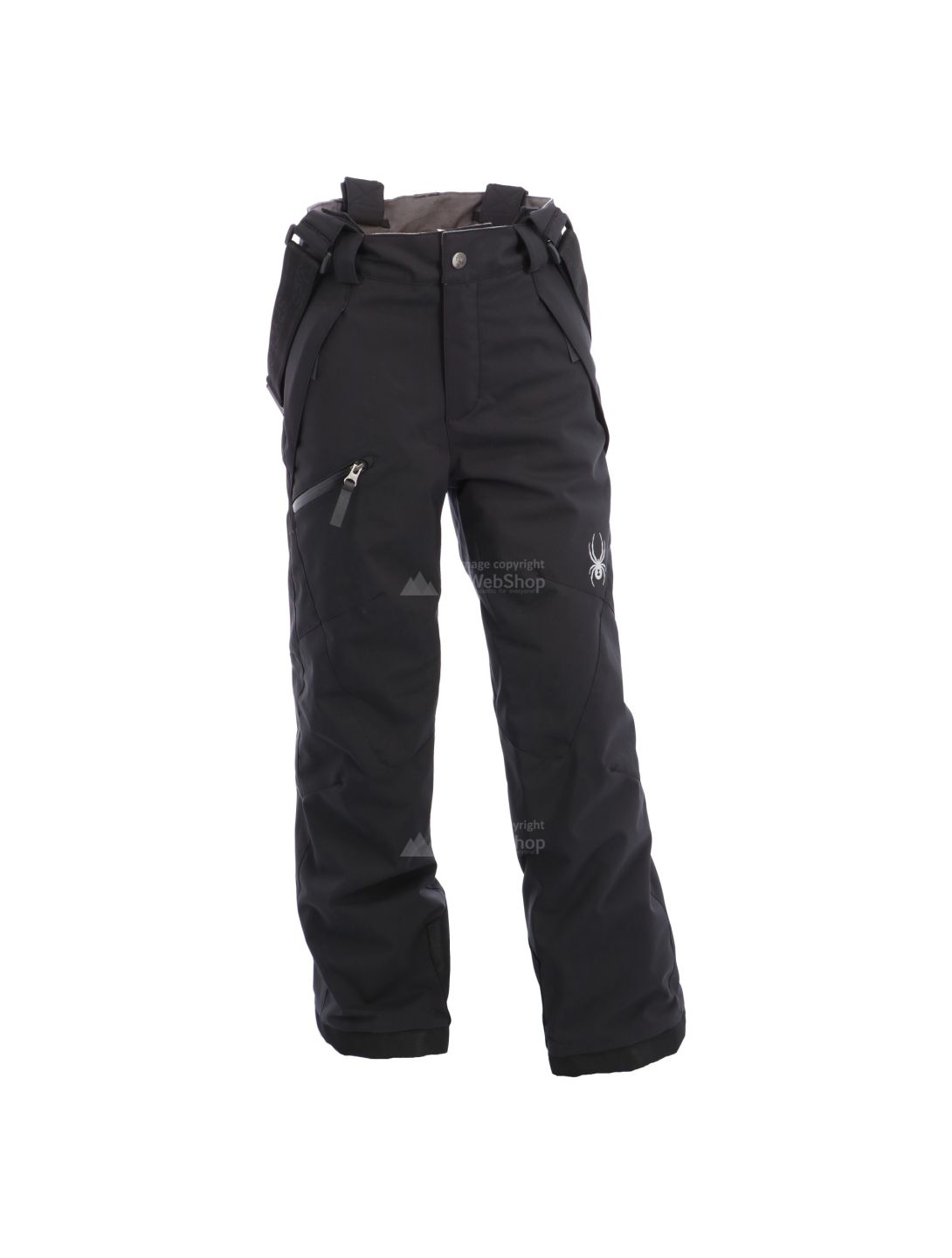 Spyder Propulsion black insulated suspender ski pants size youth 16 / Women's selling S