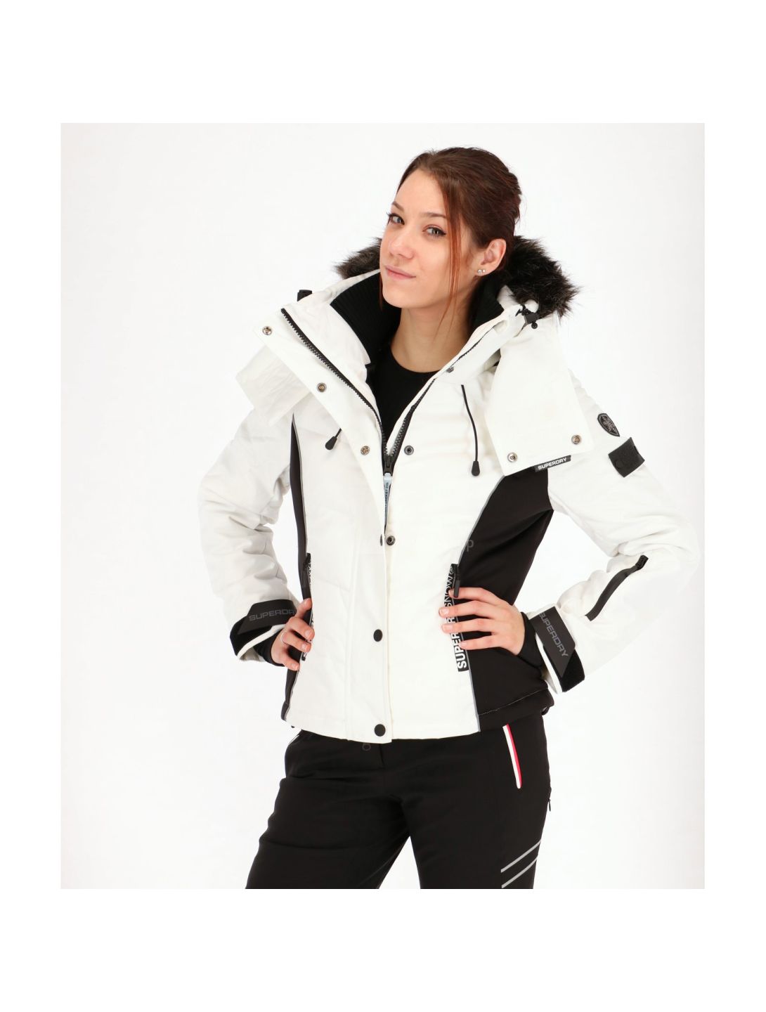 Superdry, Snow Puffer ski jacket, women, white