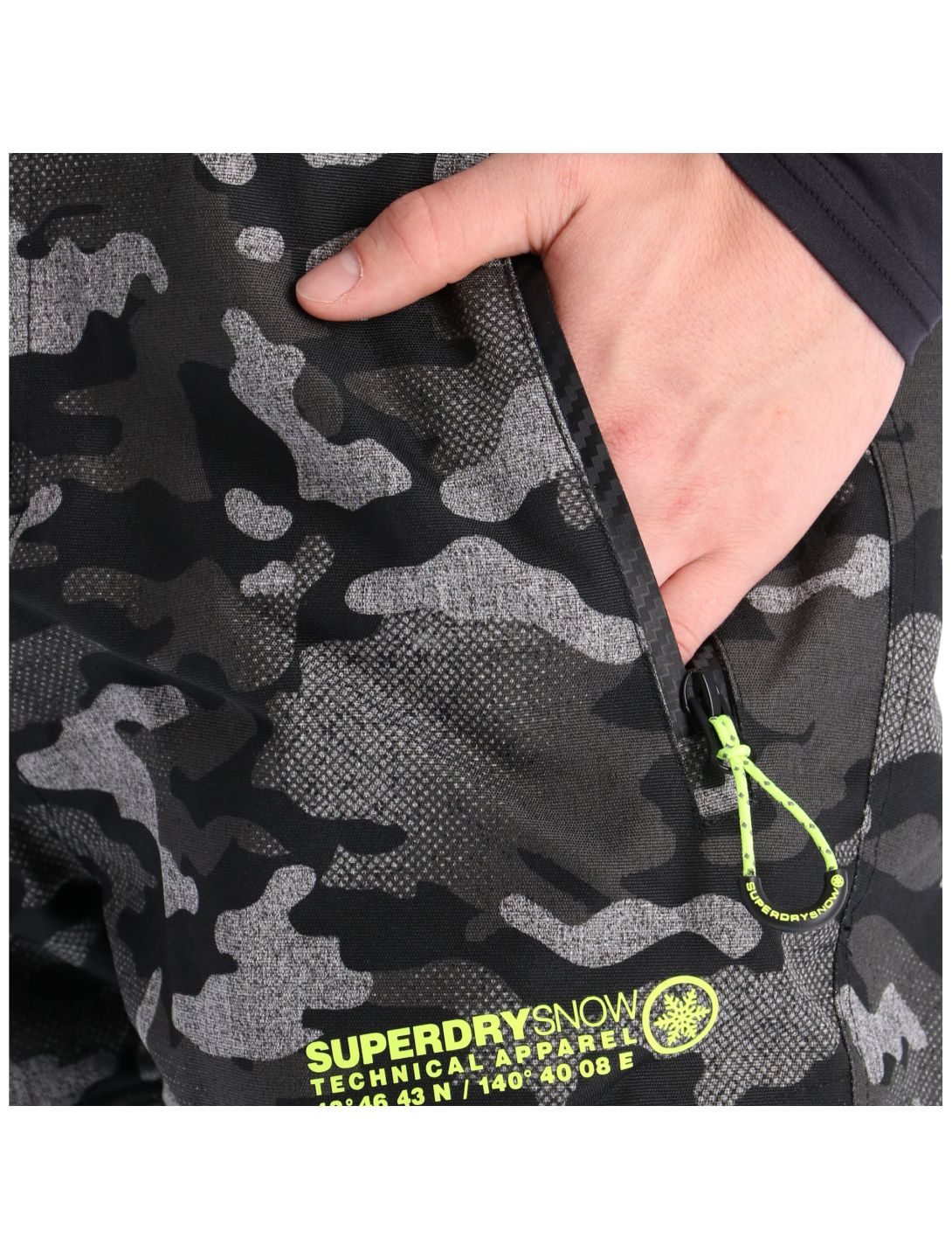 Superdry, Snow, ski pants, men, contrast camo grey