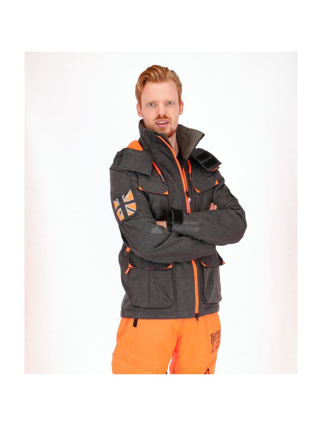 Superdry, Ultimate Snow Service ski jacket, men, black grit