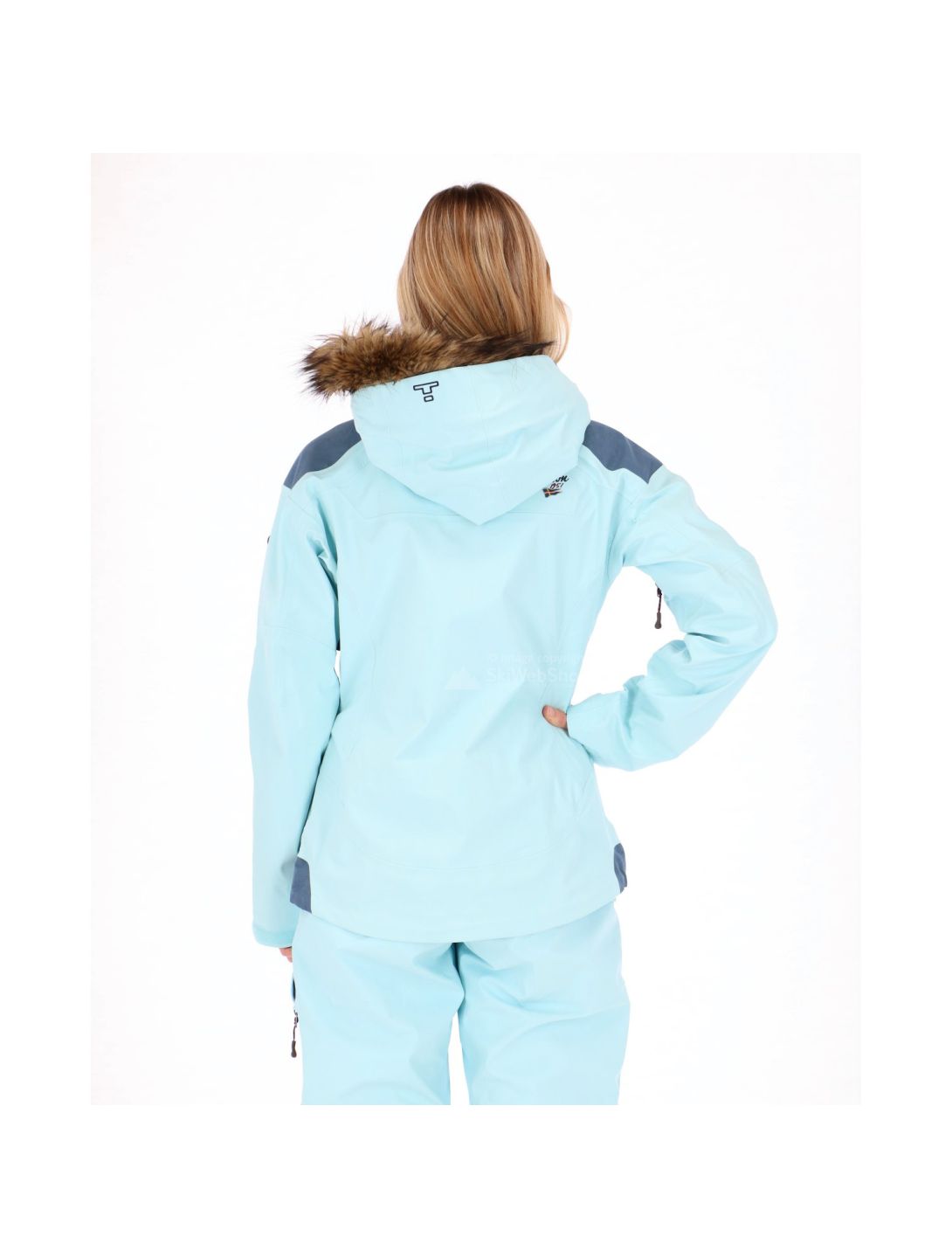 Tenson, Caia, hardshell ski jacket, women, light blue