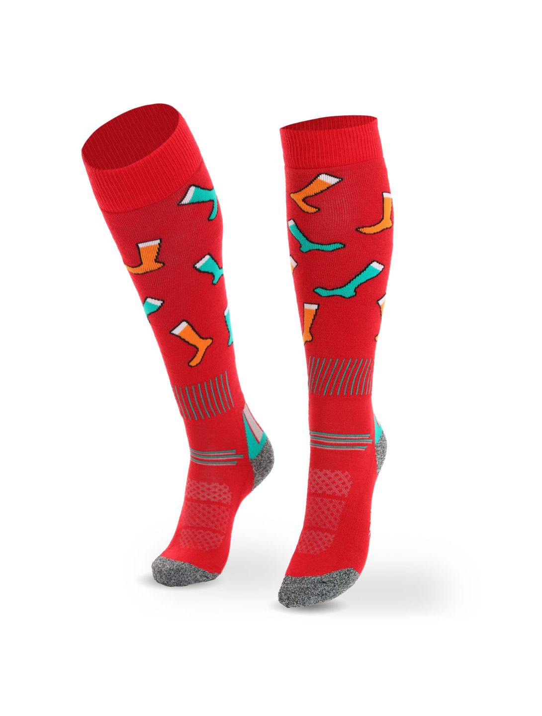 Deluni, Joyride ski socks unisex Socks On Socks Red red 