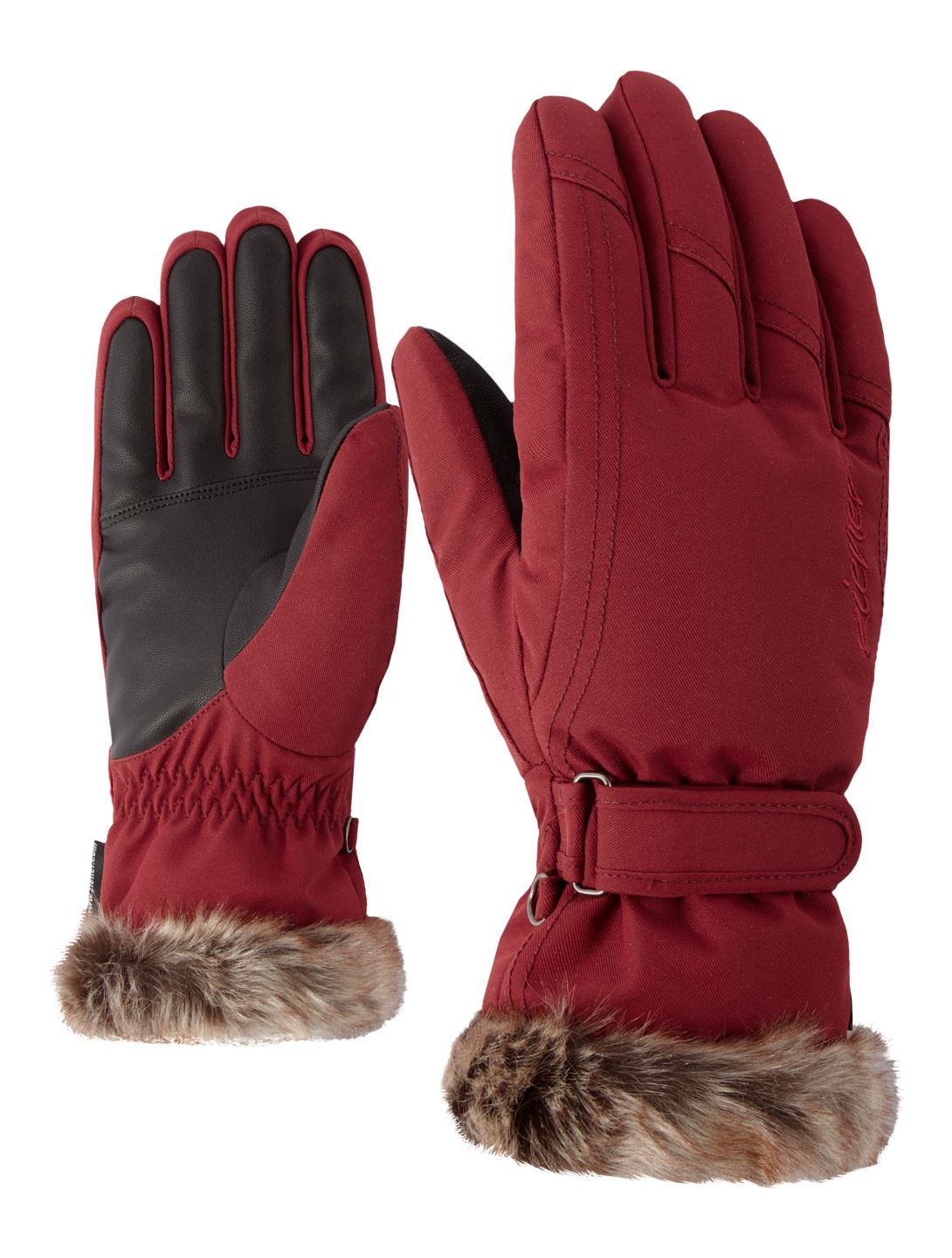 Ziener, Kim Lady Mittens, wine red