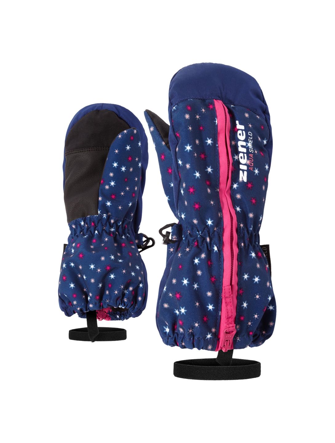 Ziener, Langelo As(R) Minis ski gloves kids snowflake print blue 