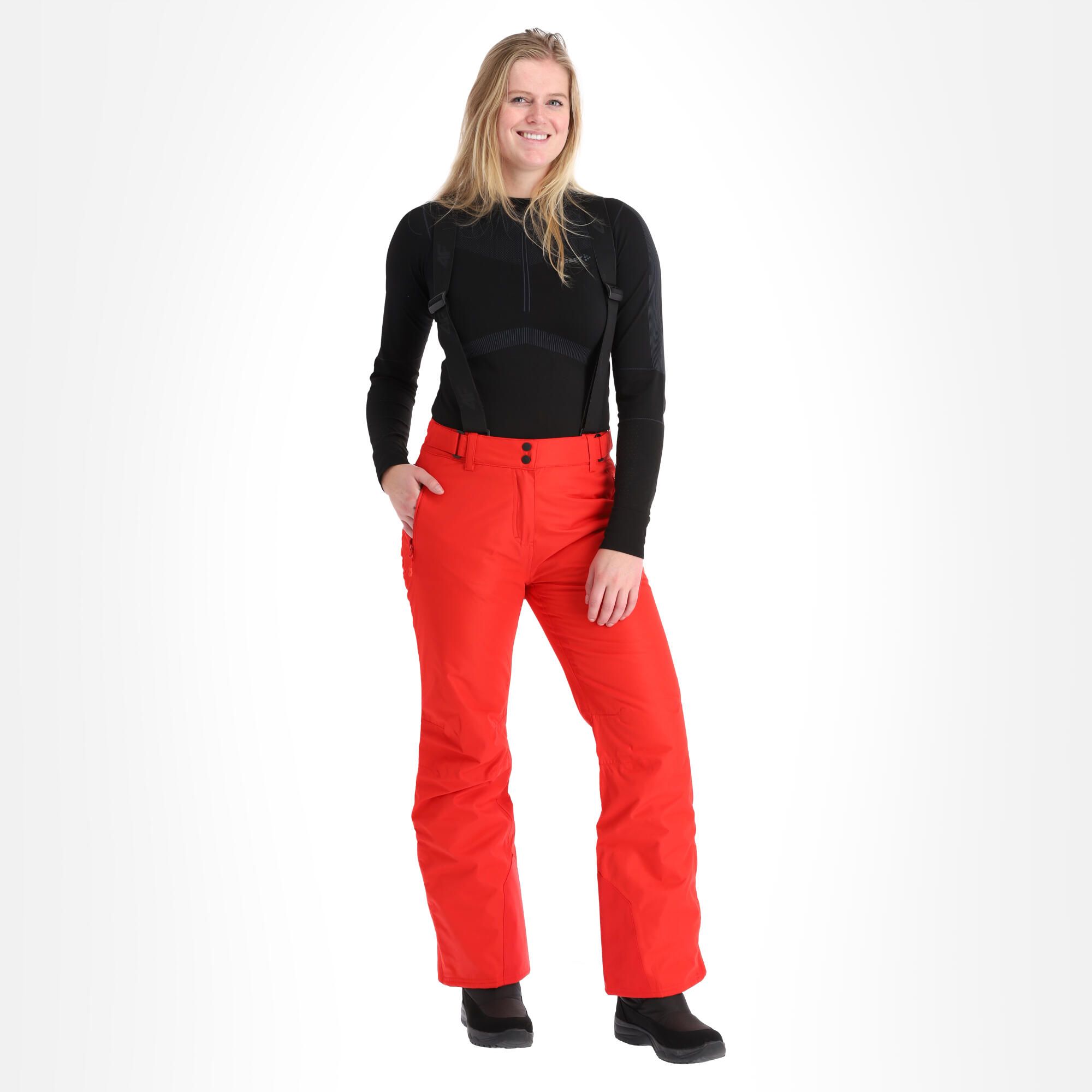 red snow pants womens