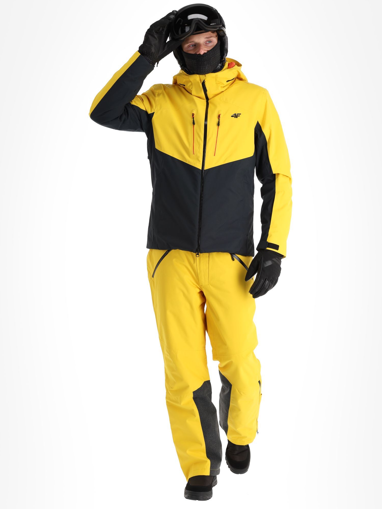 4F, Technical Jacket M284 giacca sci uomo Yellow giallo, nero