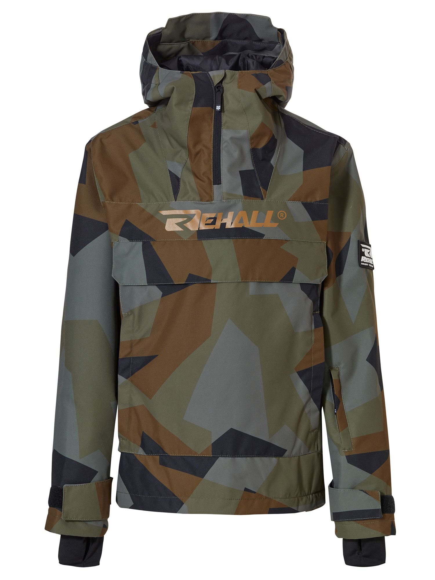 Rehall, Artrix-R-Jr. winter anorak kids Camo Olive green | SkiWebShop