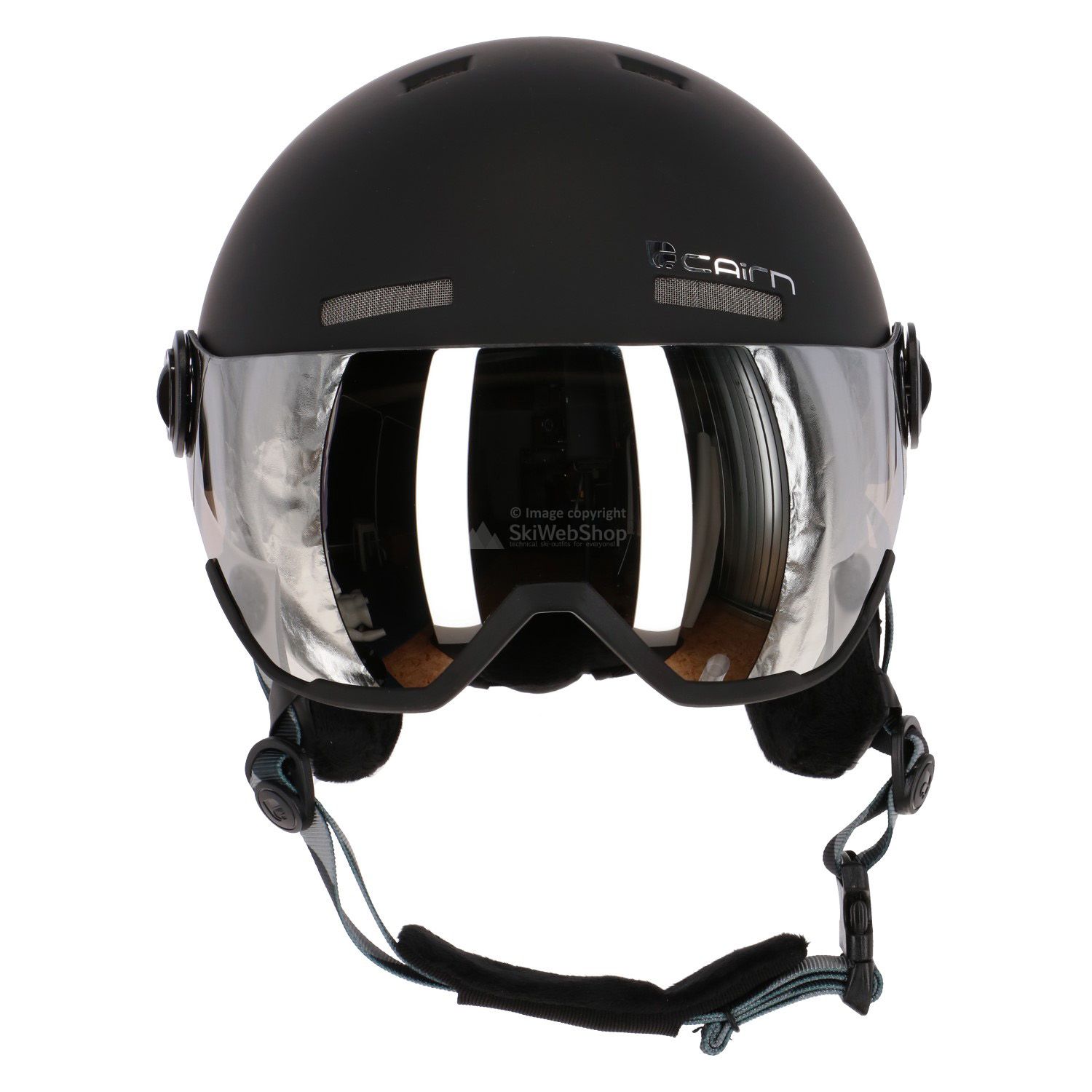 Cairn, Eclipse Rescue, ski helmet with visor, mat black ...