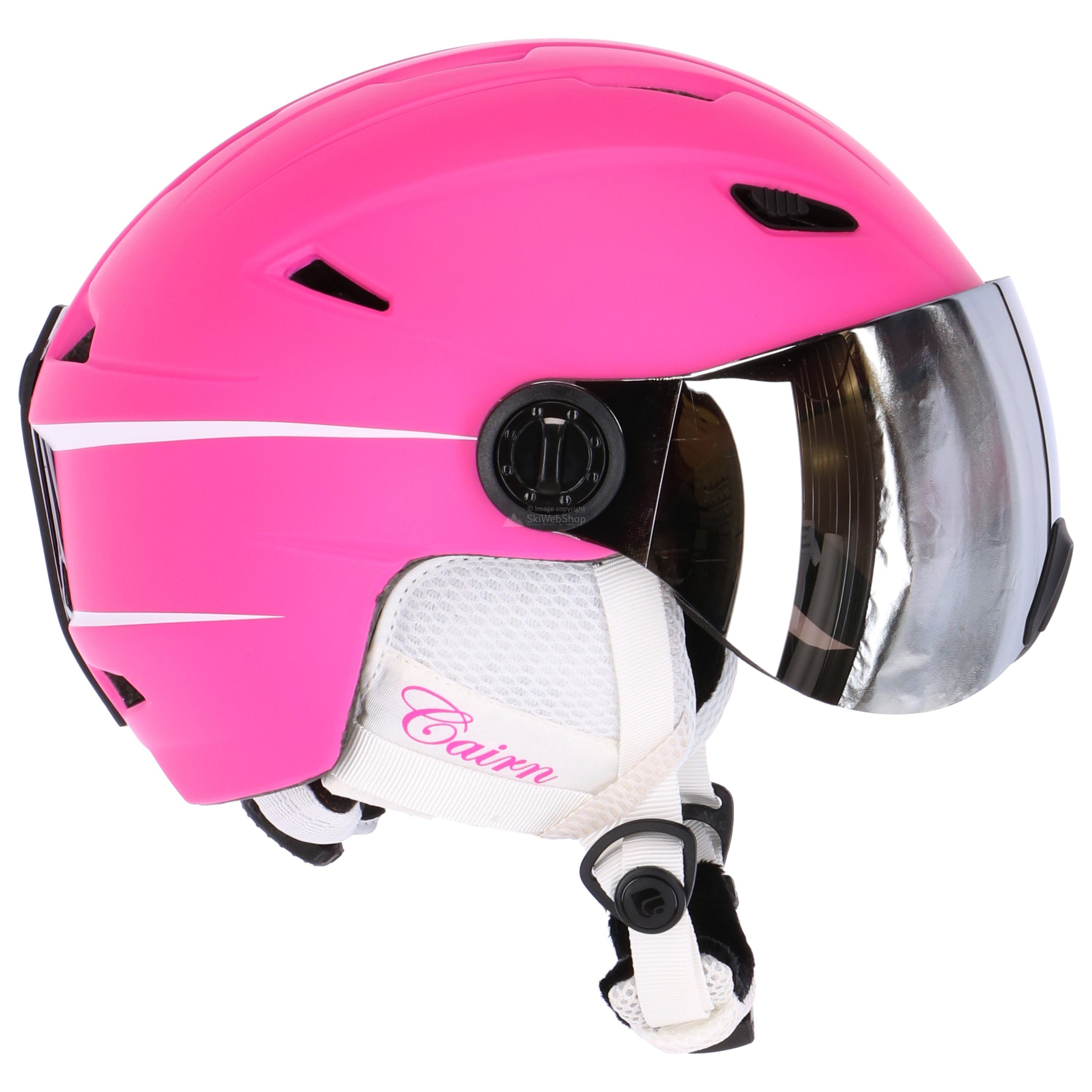 Cairn, Electron Visor, ski helmet, kids, mat fuchsia