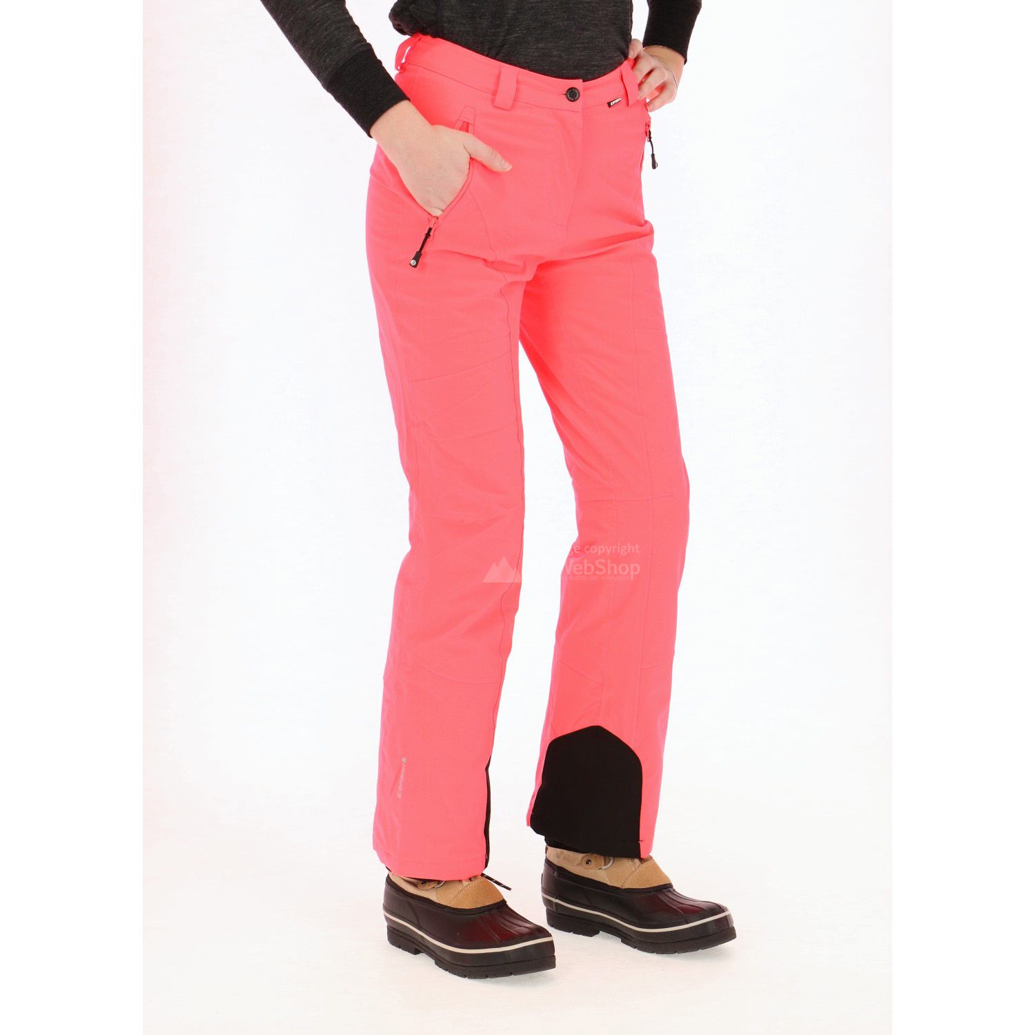 light pink ski pants