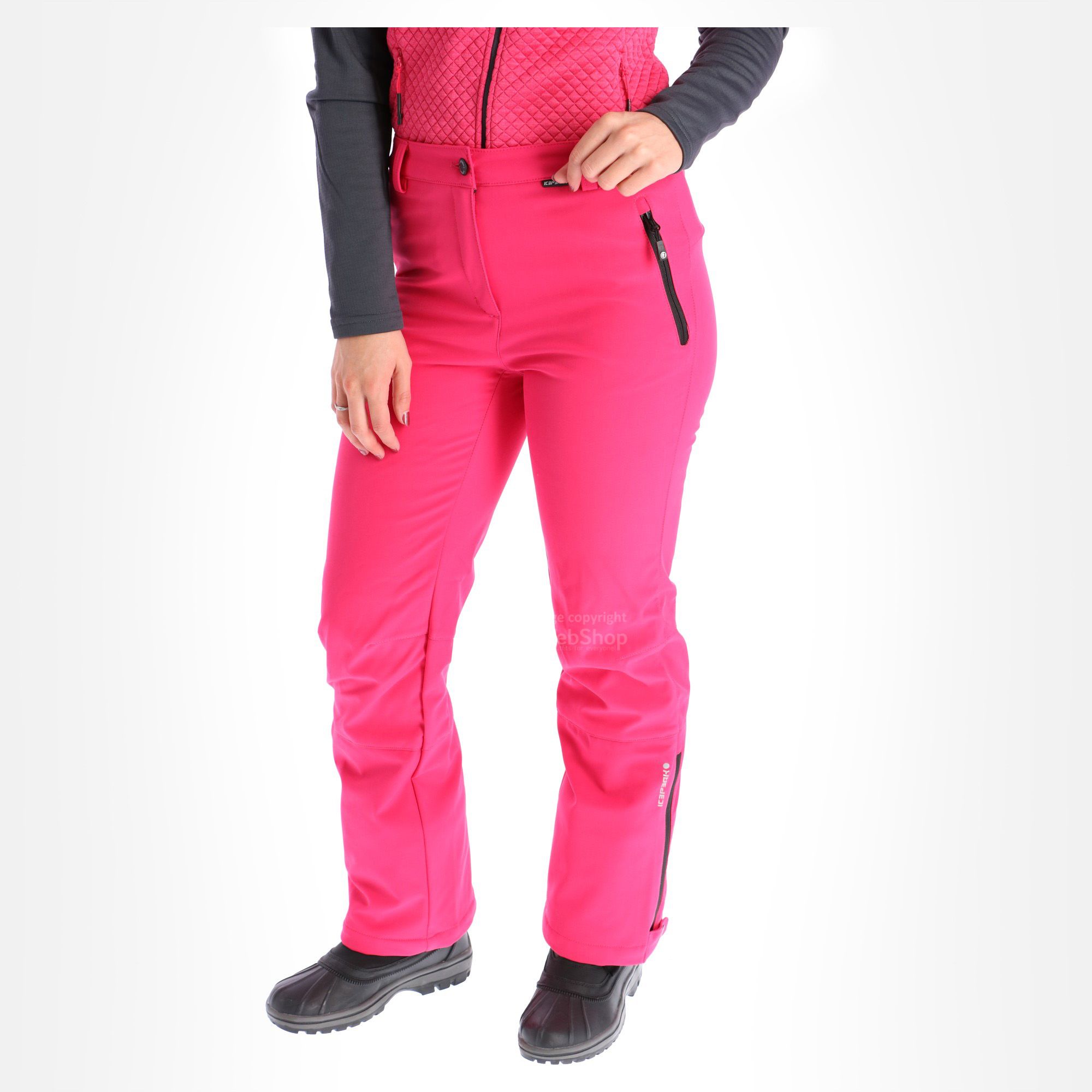 light pink ski pants