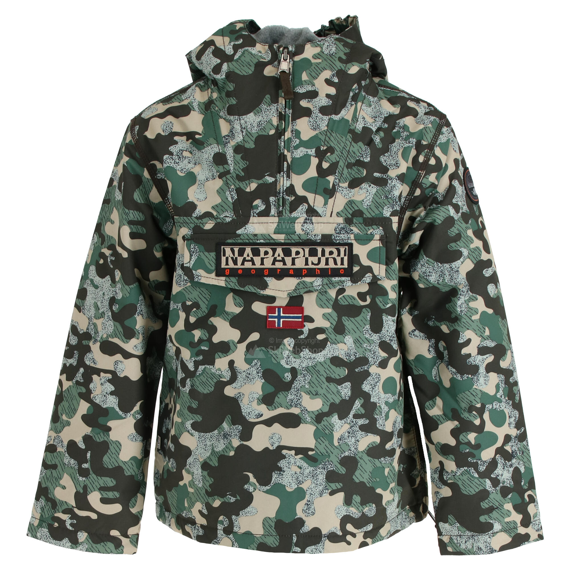 Napapijri, Rainforest camu, winter jacket, kids, camo green SkiWebShop.com