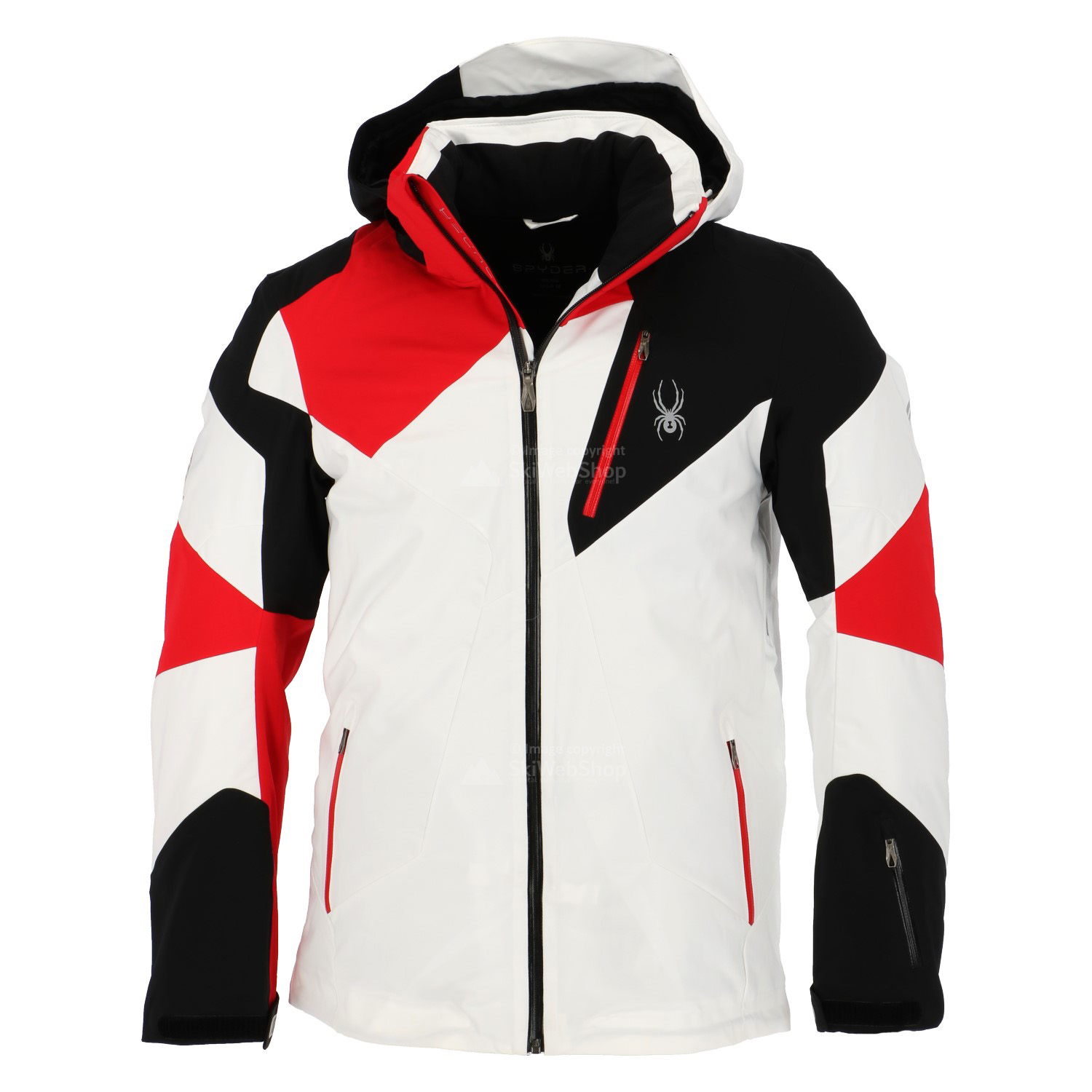 Spyder, Leader, ski jacket, men, white - black - red SkiWebShop.com