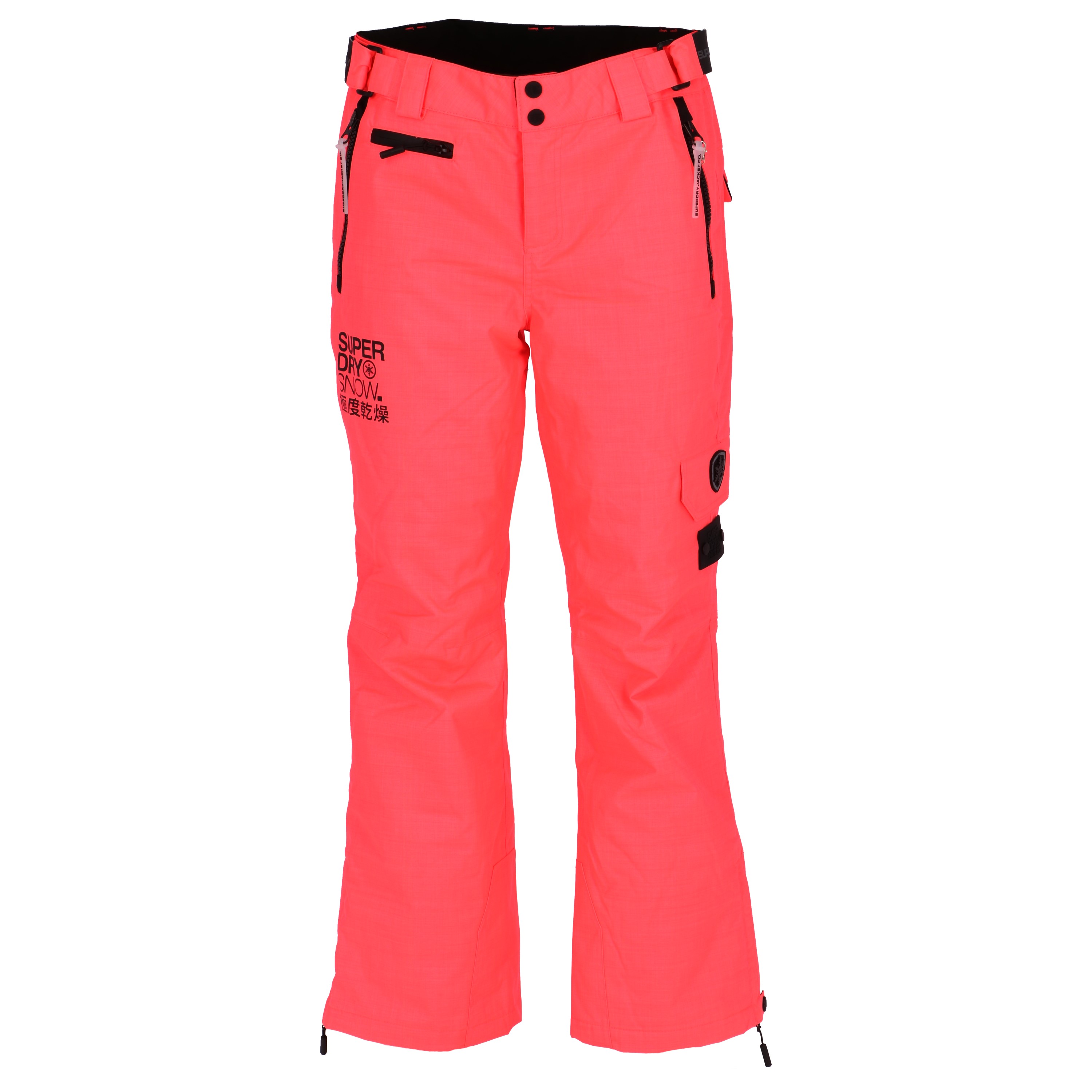 Superdry, Snow ski pants, women, fluro orange SkiWebShop.com