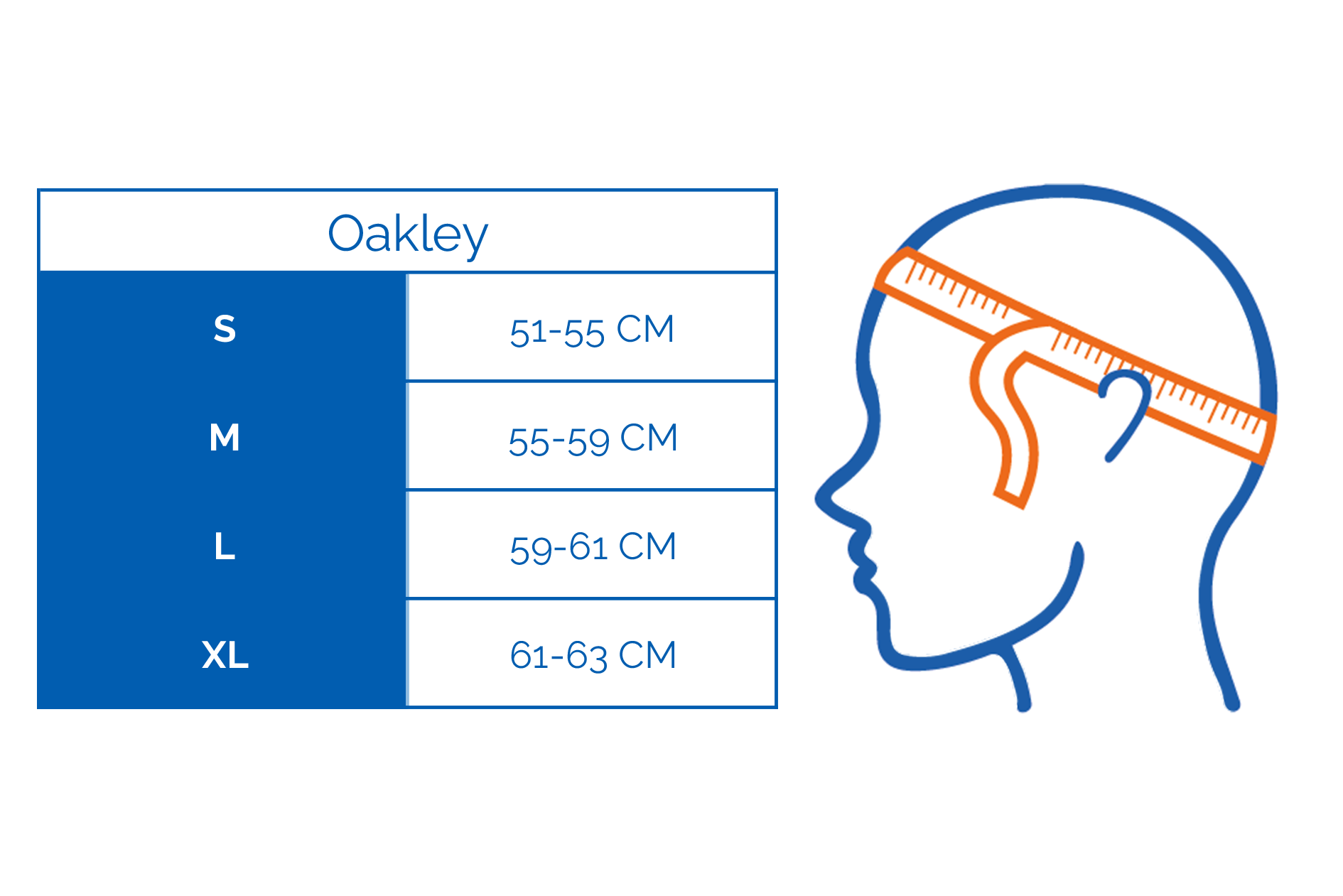 Oakley ski helmet size chart